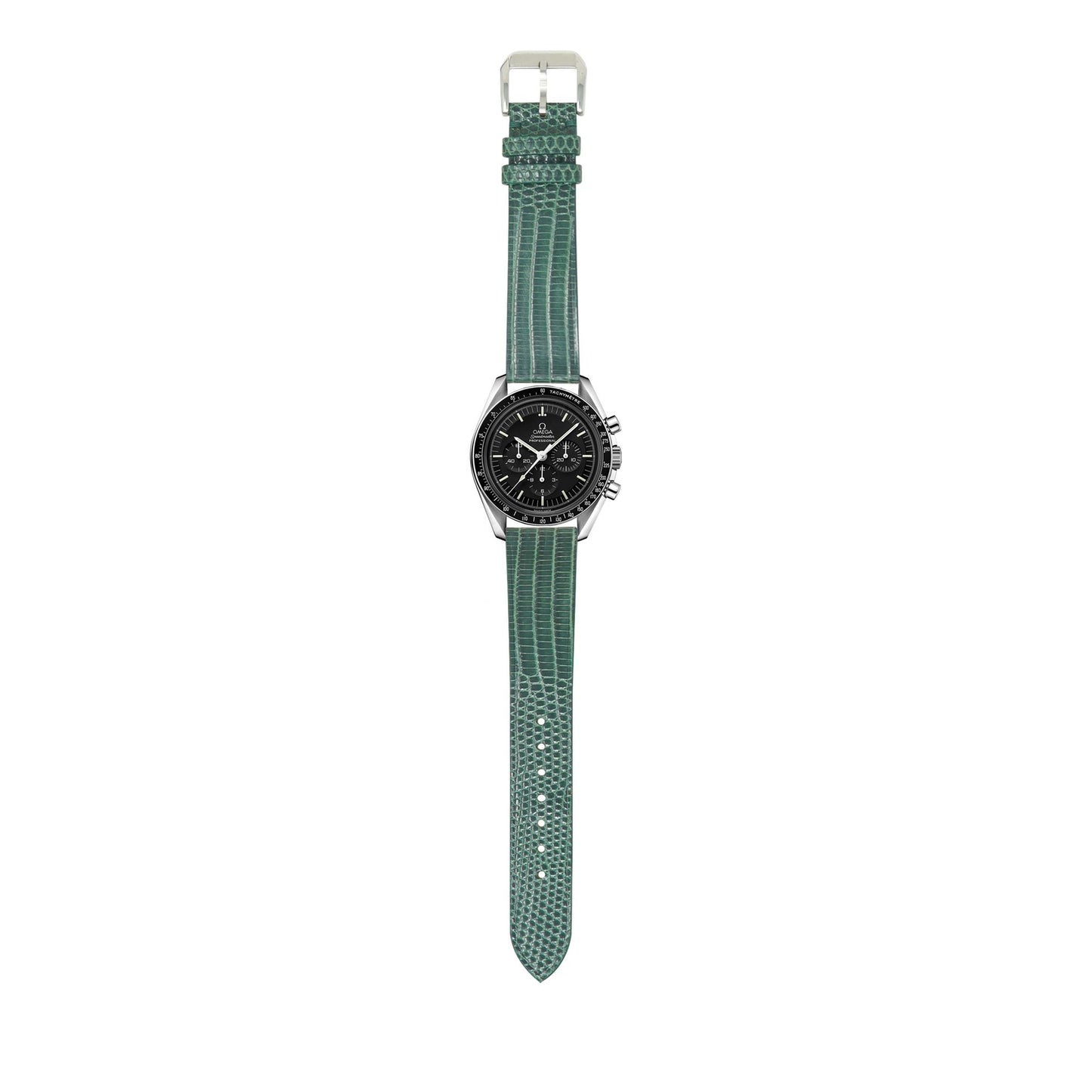 Lizard watch strap - green