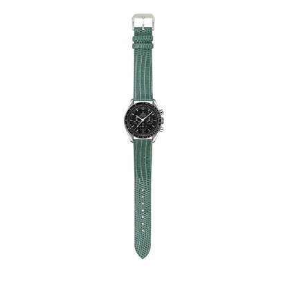 Lizard watch strap - green