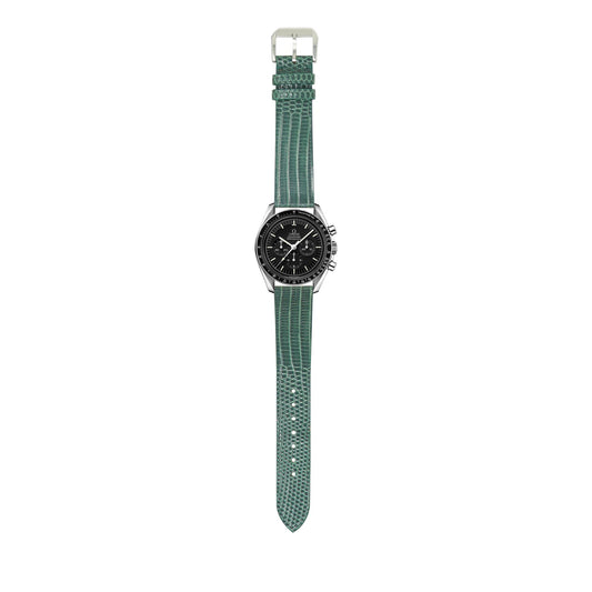 Lizard watch strap - green