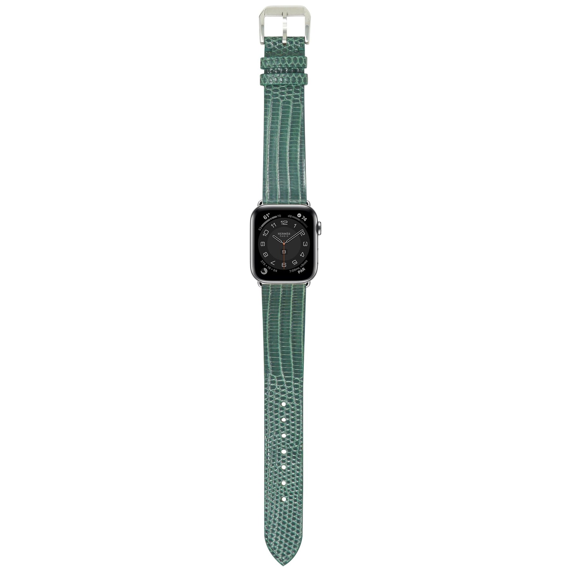 Lizard watch strap - green