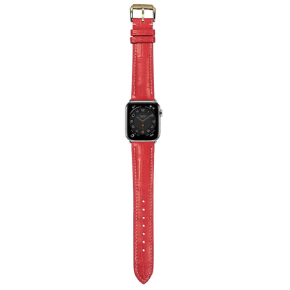 Crocodile Leather Watch Strap - Pink