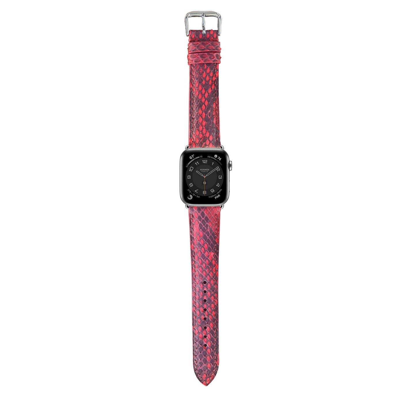 Snake Skin Watch Strap - Red