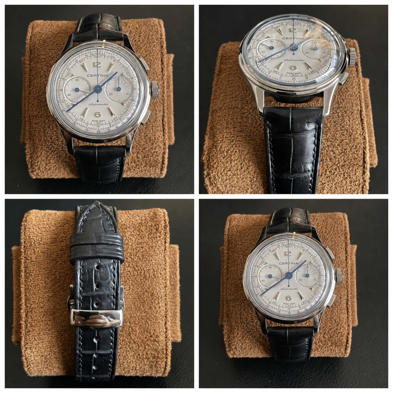 Crocodile Leather Watch Strap - Black – VGreen