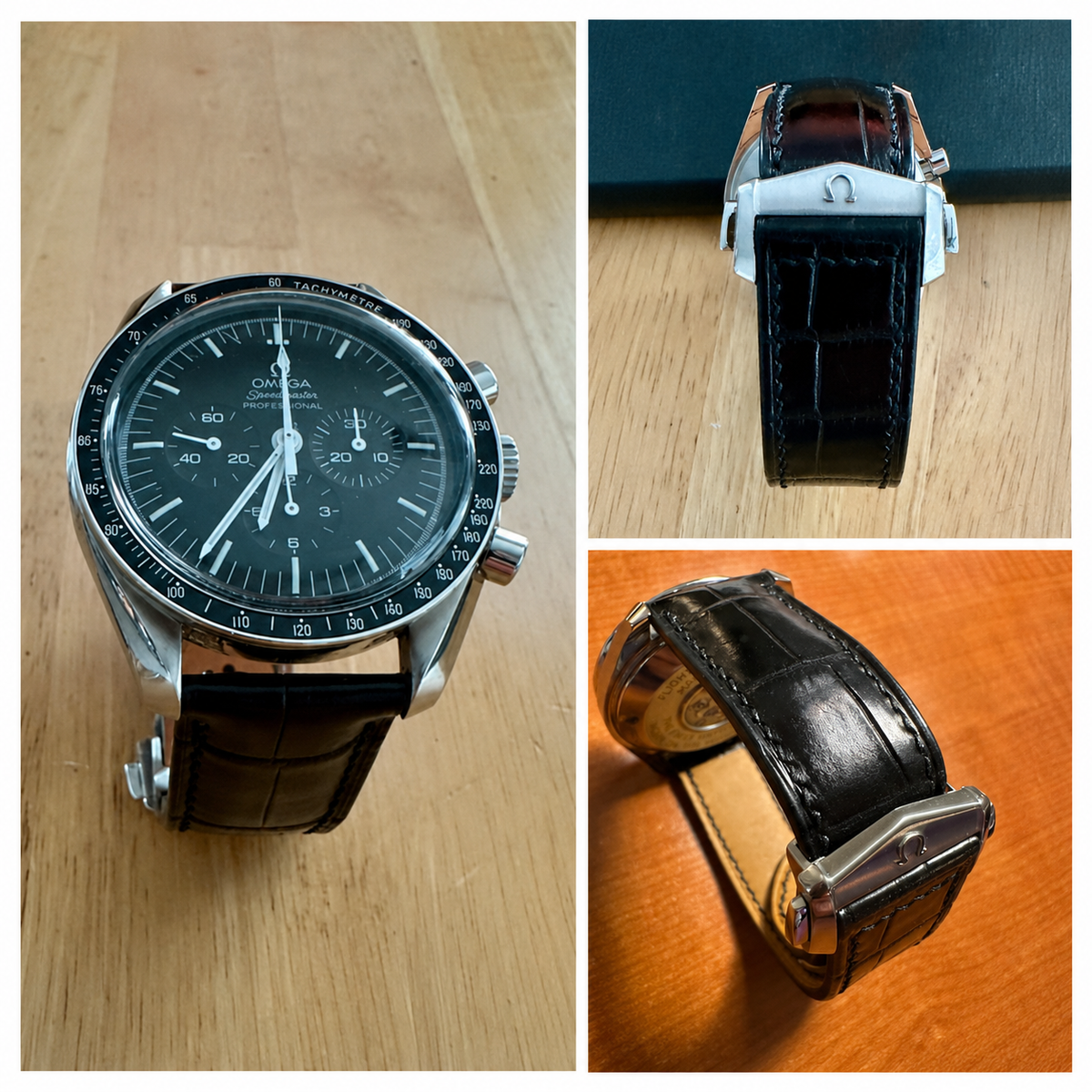 Crocodile Leather Watch Strap - Black – VGreen