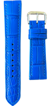 Load image into Gallery viewer, Crocodile Leather Watch Strap - Blue
