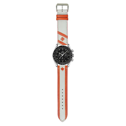 Canadian Flag - Engraved Leather Watch Straps