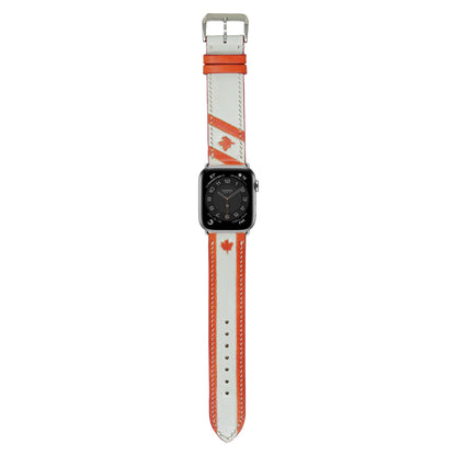 Canadian Flag - Engraved Leather Watch Straps