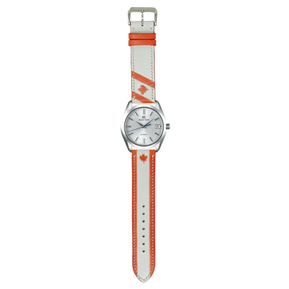 Canadian Flag - Engraved Leather Watch Straps