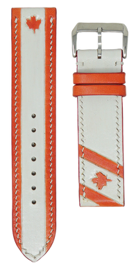Canada Flag - Engraved Leather Watch Straps
