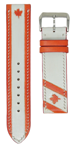 Canada Flag - Engraved Leather Watch Straps