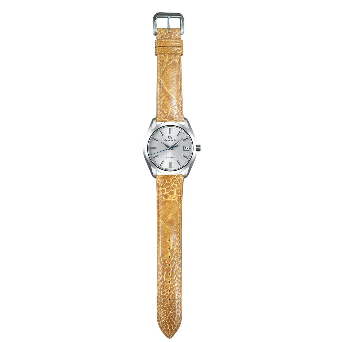 Ostrich Leg Leather Watch Strap - Light Brown