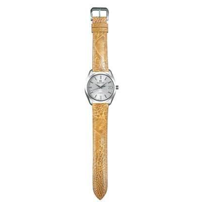 Ostrich Leg Leather Watch Strap - Light Brown