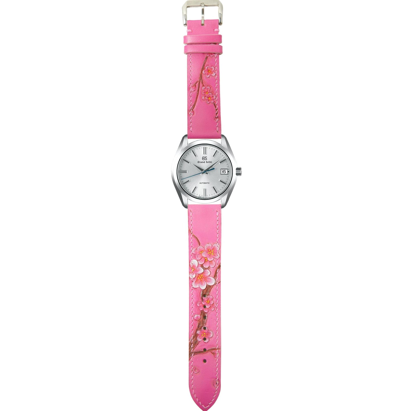 Sakura Blossom - Engraved Leather Watch Straps