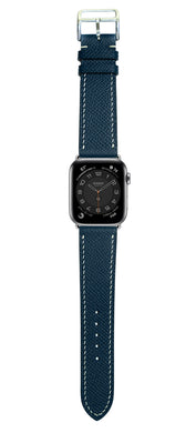 Epsom Leather Apple Watch Strap - Navy