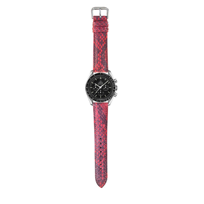 Snake Skin Watch Strap - Red