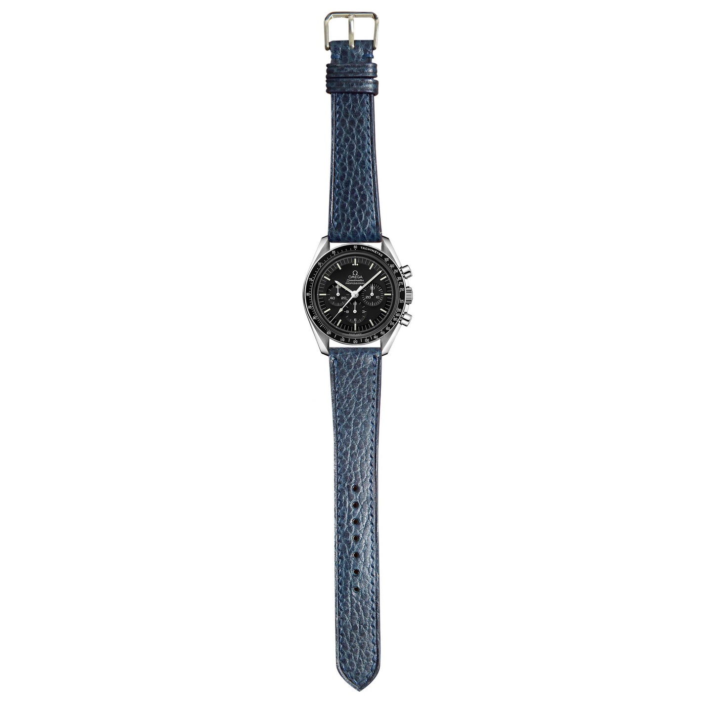 Dollaro Leather Watch Strap - Navy