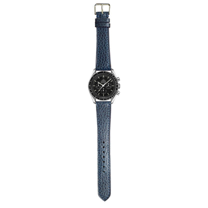 Dollaro Leather Watch Strap - Navy