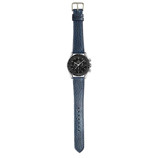 Dollaro Leather Watch Strap - Navy