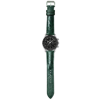 Ostrich Leg Leather Watch Strap - Green