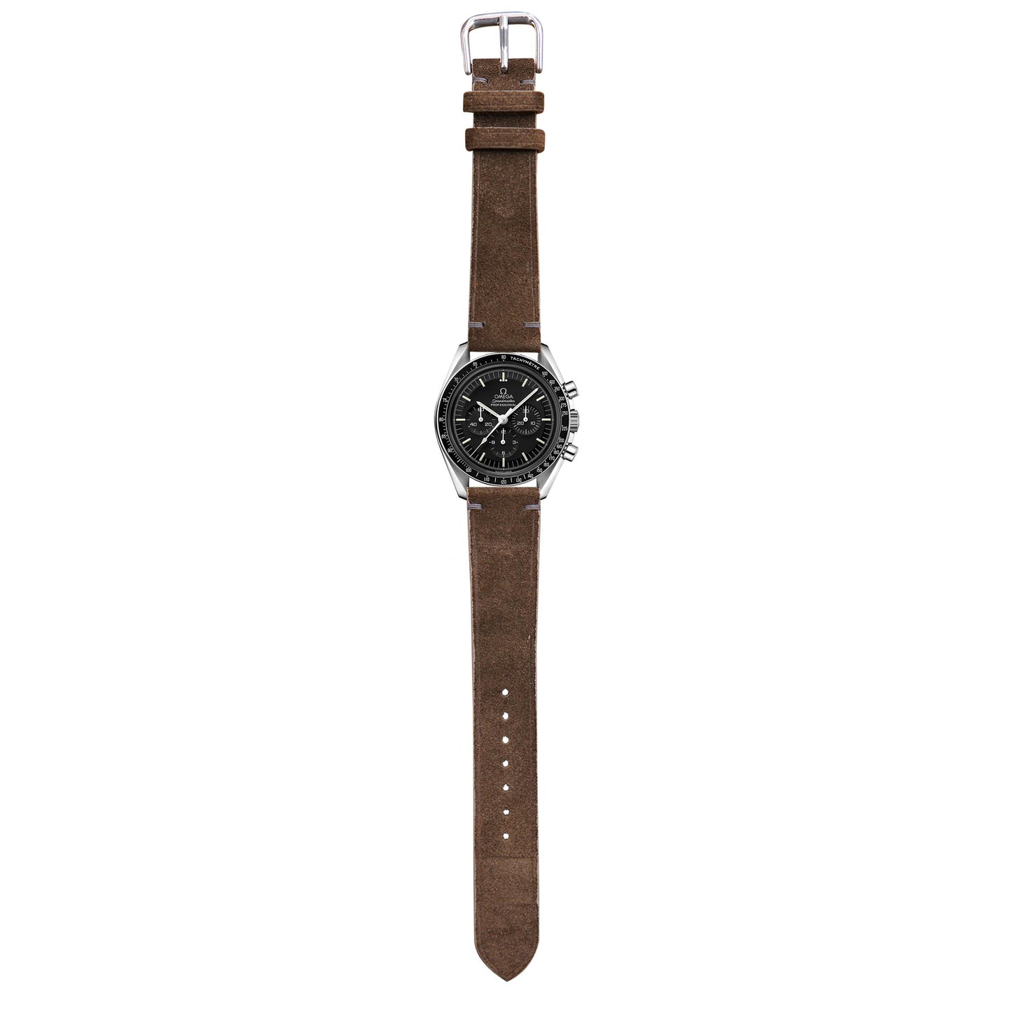 Suede Leather Watch Strap - Dark Gray