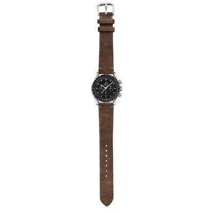 Suede Leather Watch Strap - Dark Gray
