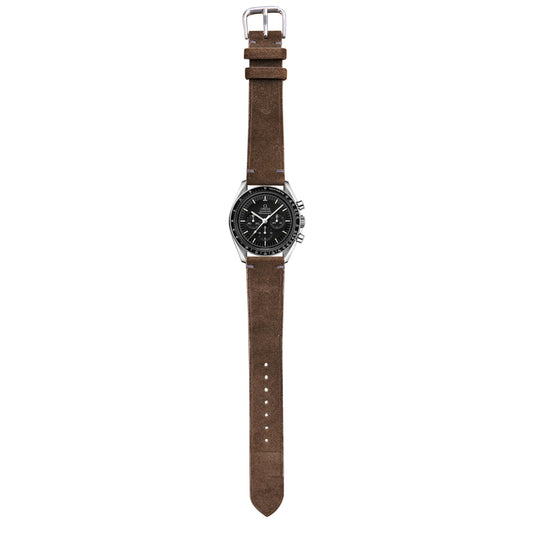 Suede Leather Watch Strap - Dark Gray