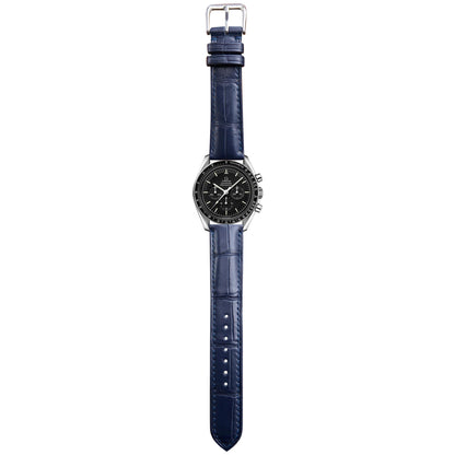 Crocodile Leather Watch Strap - Dark Blue