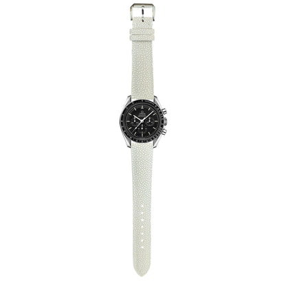 Stingray Leather Watch Strap - White