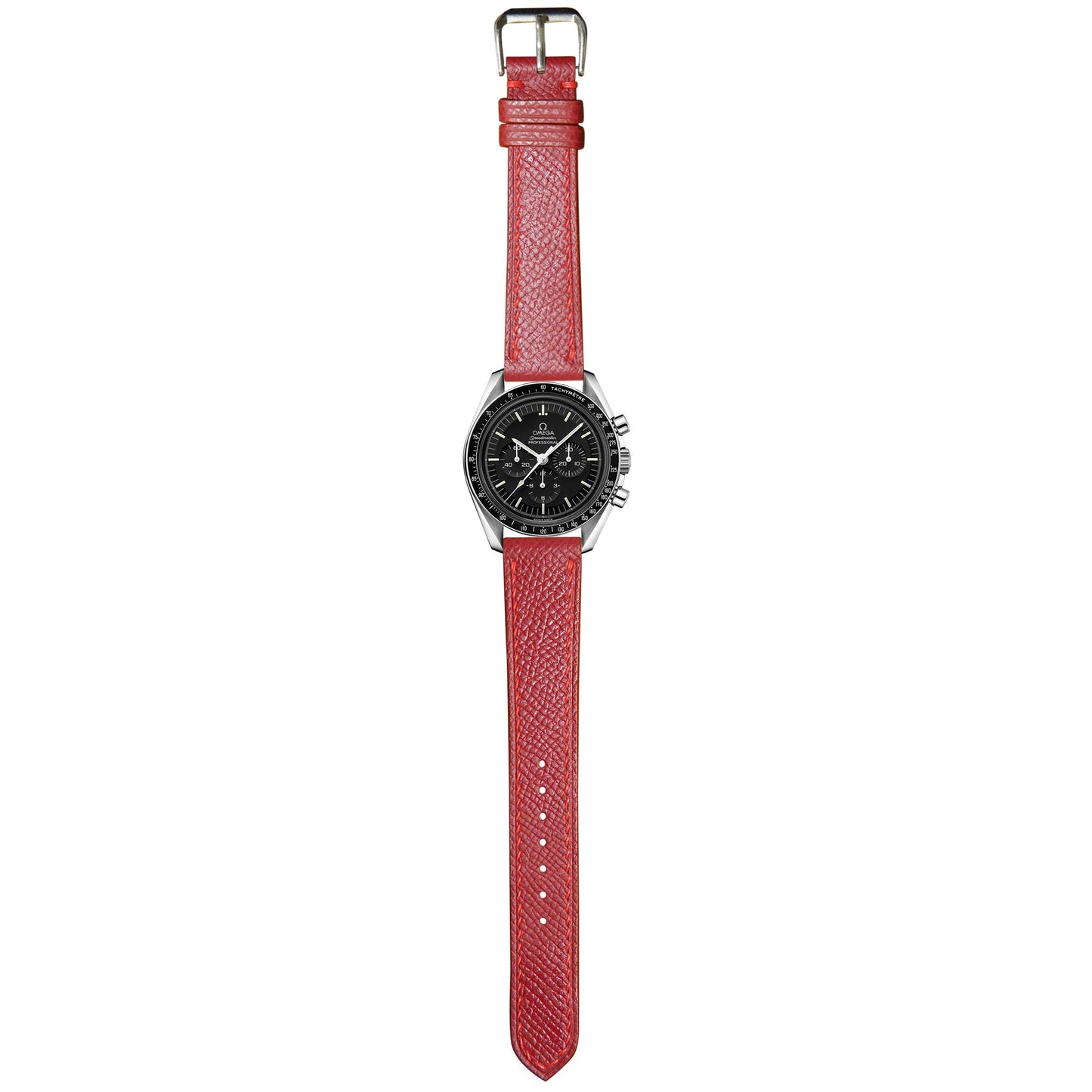 Epsom Leather Watch Strap - Red