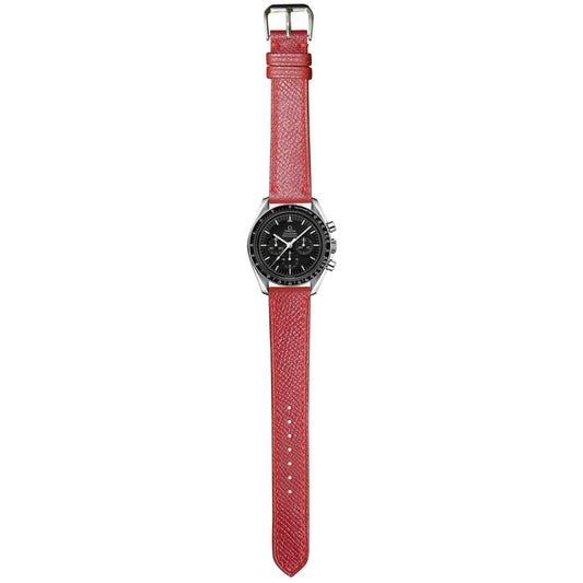Epsom Leather Watch Strap - Red
