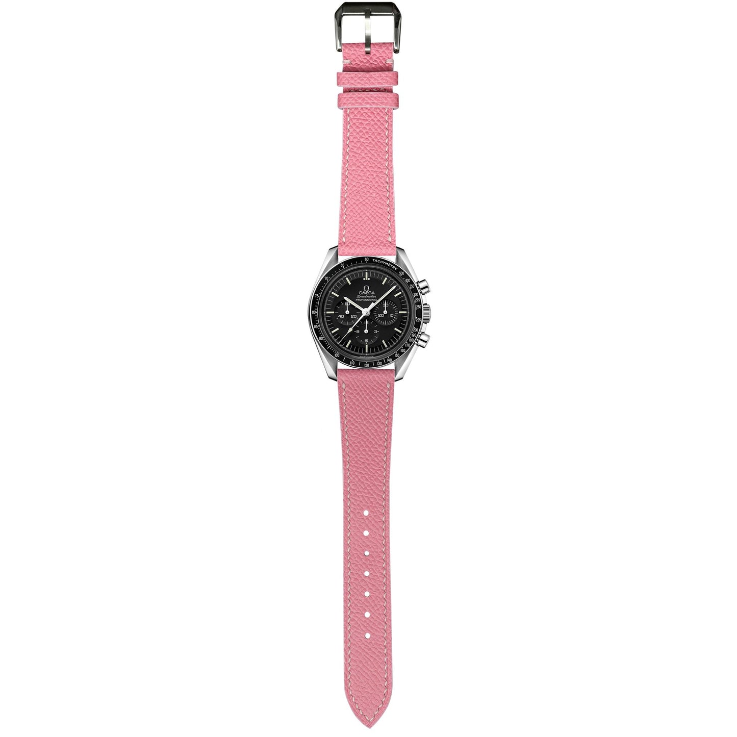 Epsom Leather Watch Strap - Pink