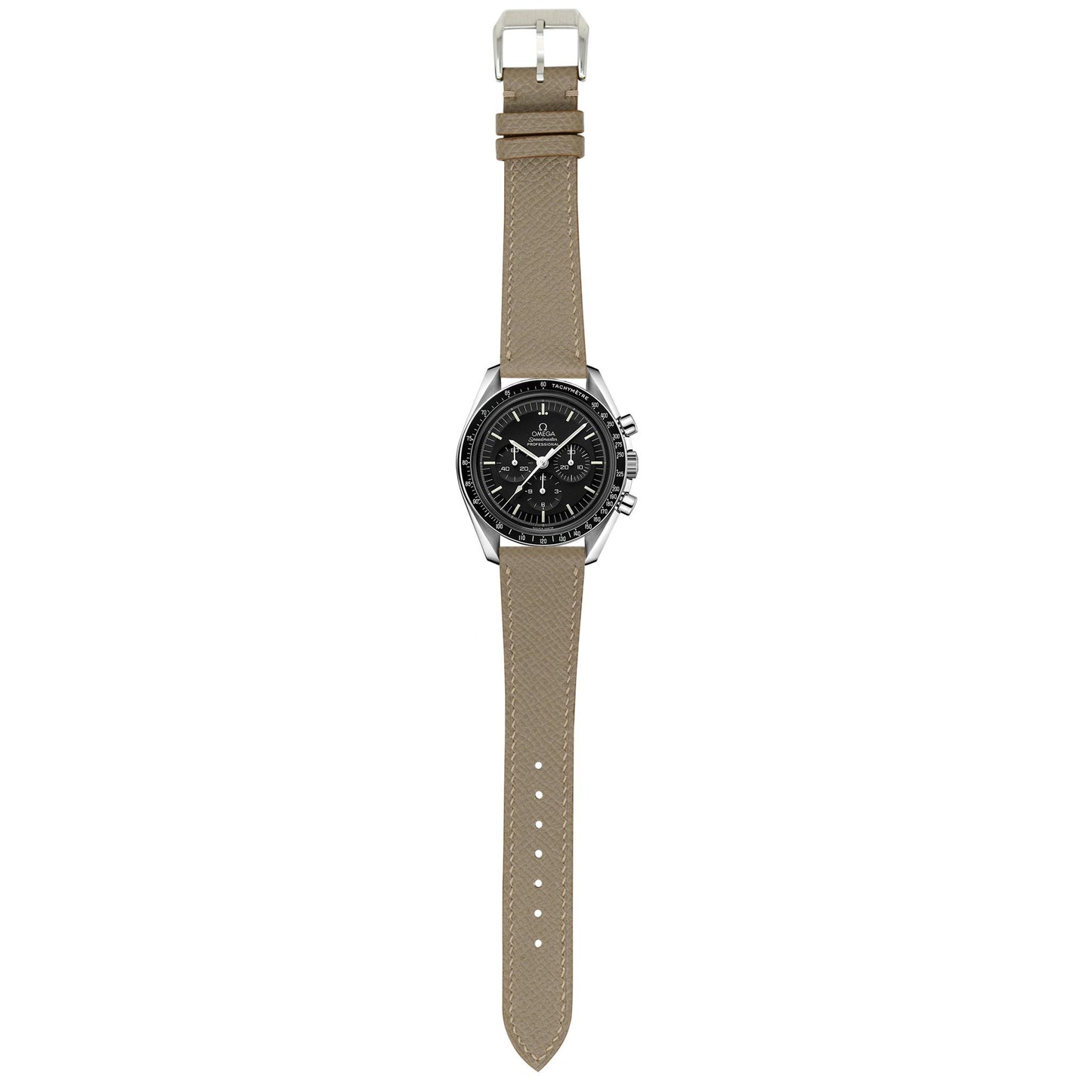 Epsom Leather Watch Strap - Taupe