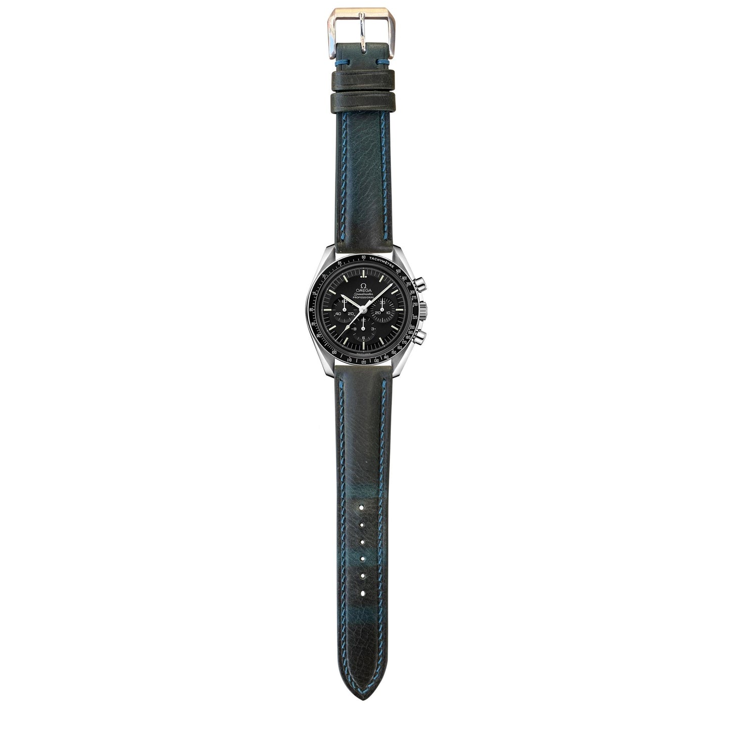 Badalassi Wax Leather Watch Strap - Teal