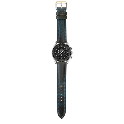 Badalassi Wax Leather Watch Strap - Teal