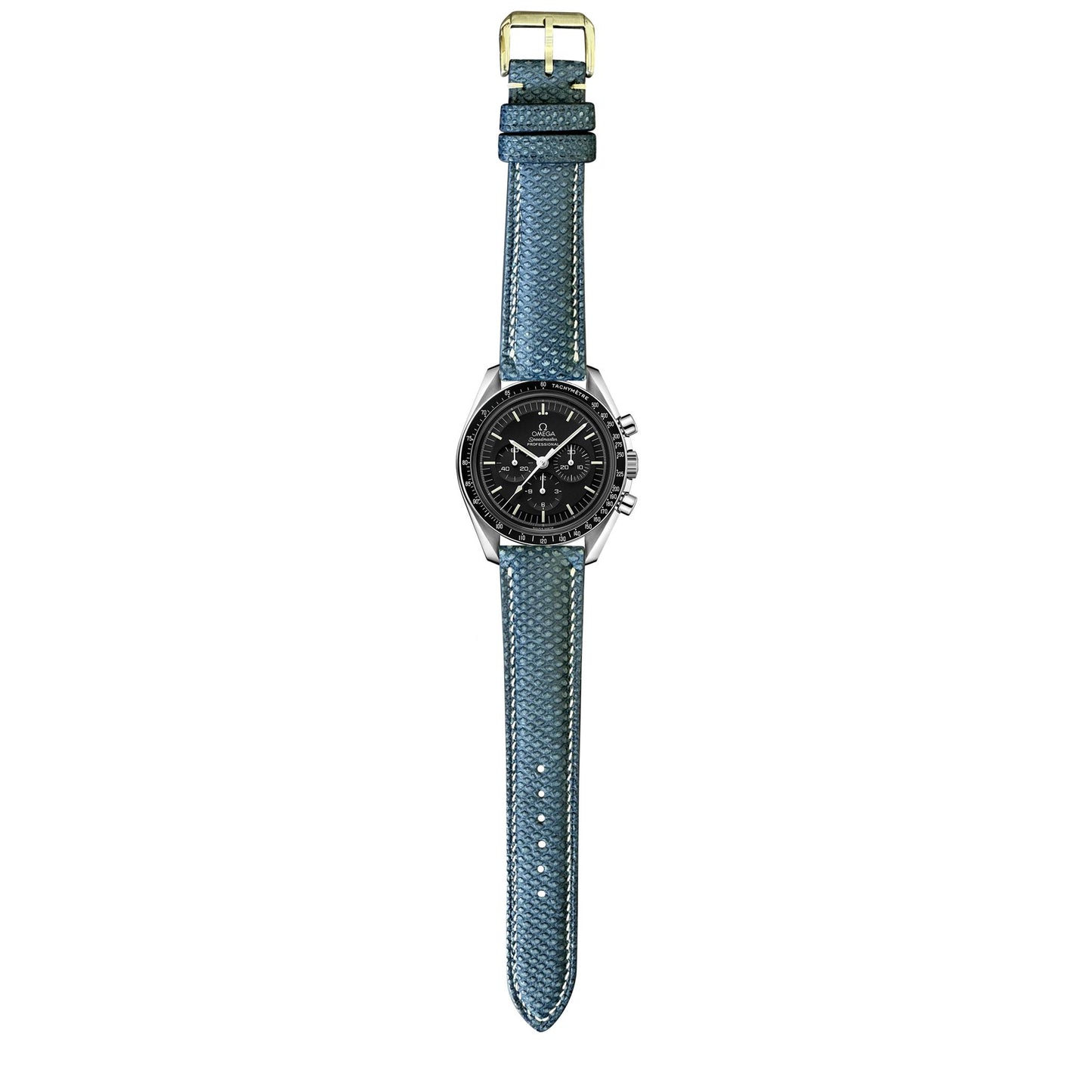 Karung Snake Skin Watch Strap - Navy
