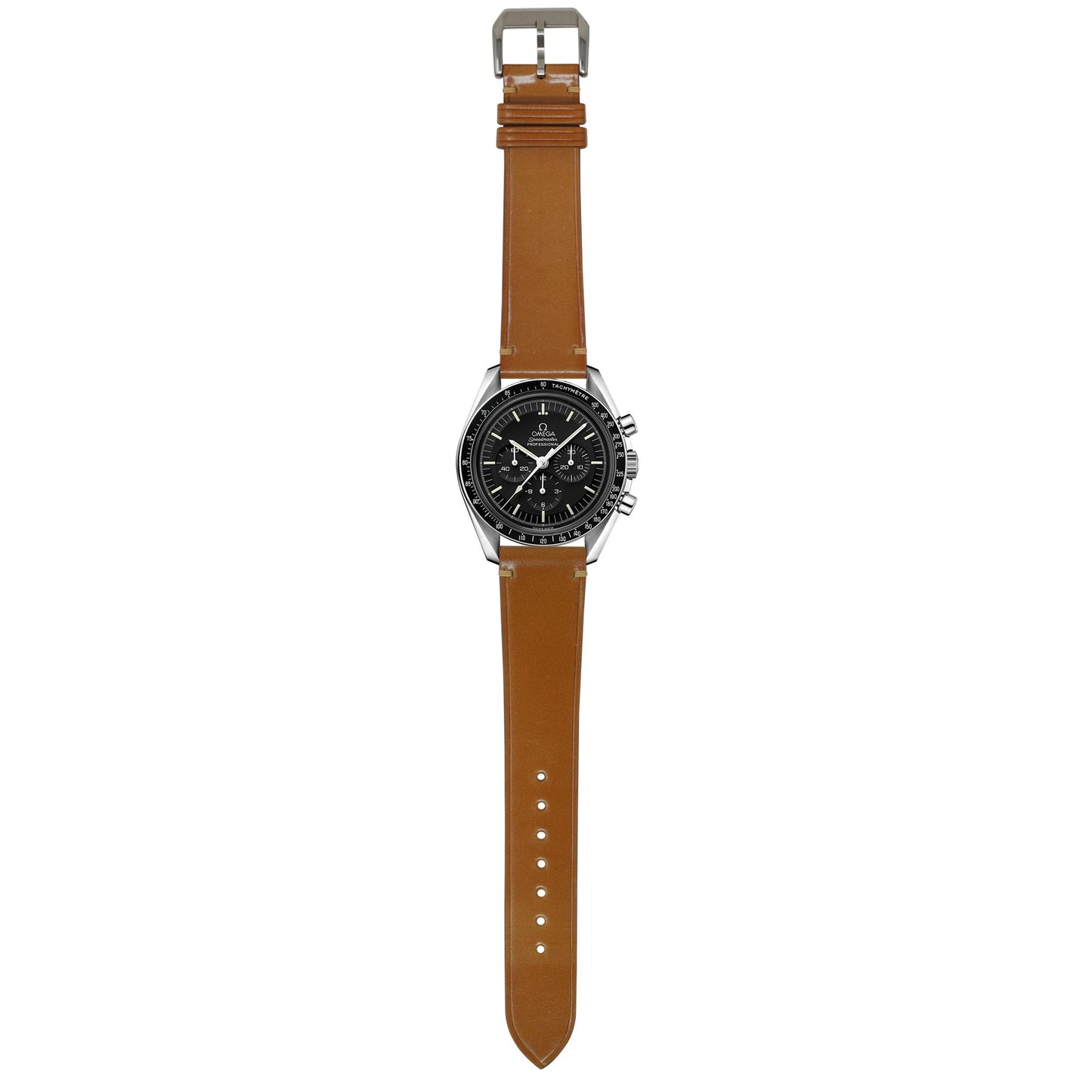 Shell Cordovan Leather Watch Strap - Natural