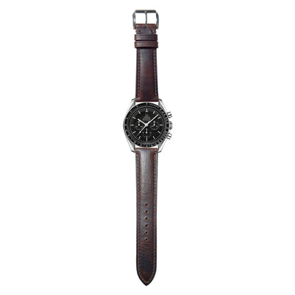 Badalassi Wax Leather Watch Strap - Dark Brown