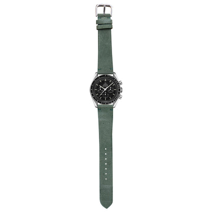 Suede Leather Watch Strap - Green