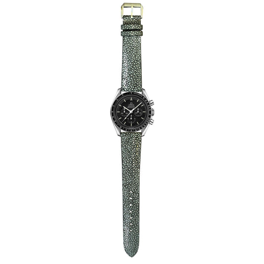 Stingray Leather Watch Strap - Gray