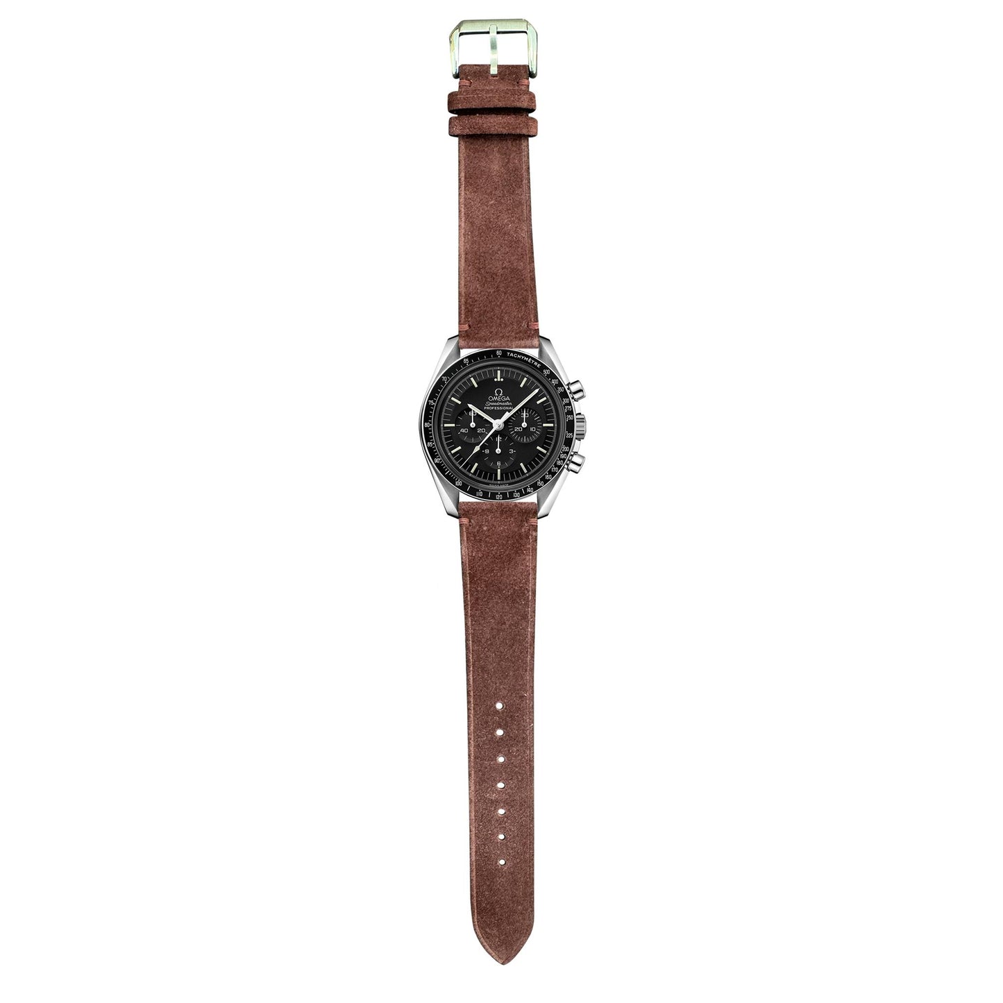 Suede Leather Watch Strap - Maroon