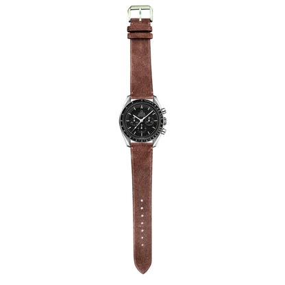 Suede Leather Watch Strap - Maroon