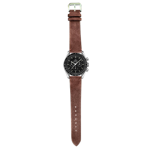 Suede Leather Watch Strap - Maroon