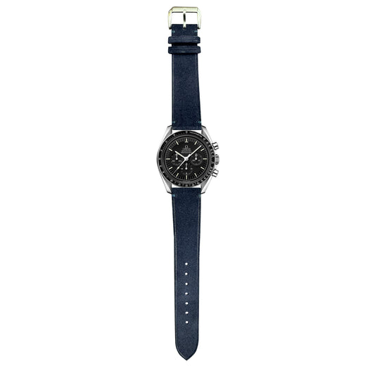 Suede Leather Watch Strap - Midnight Blue