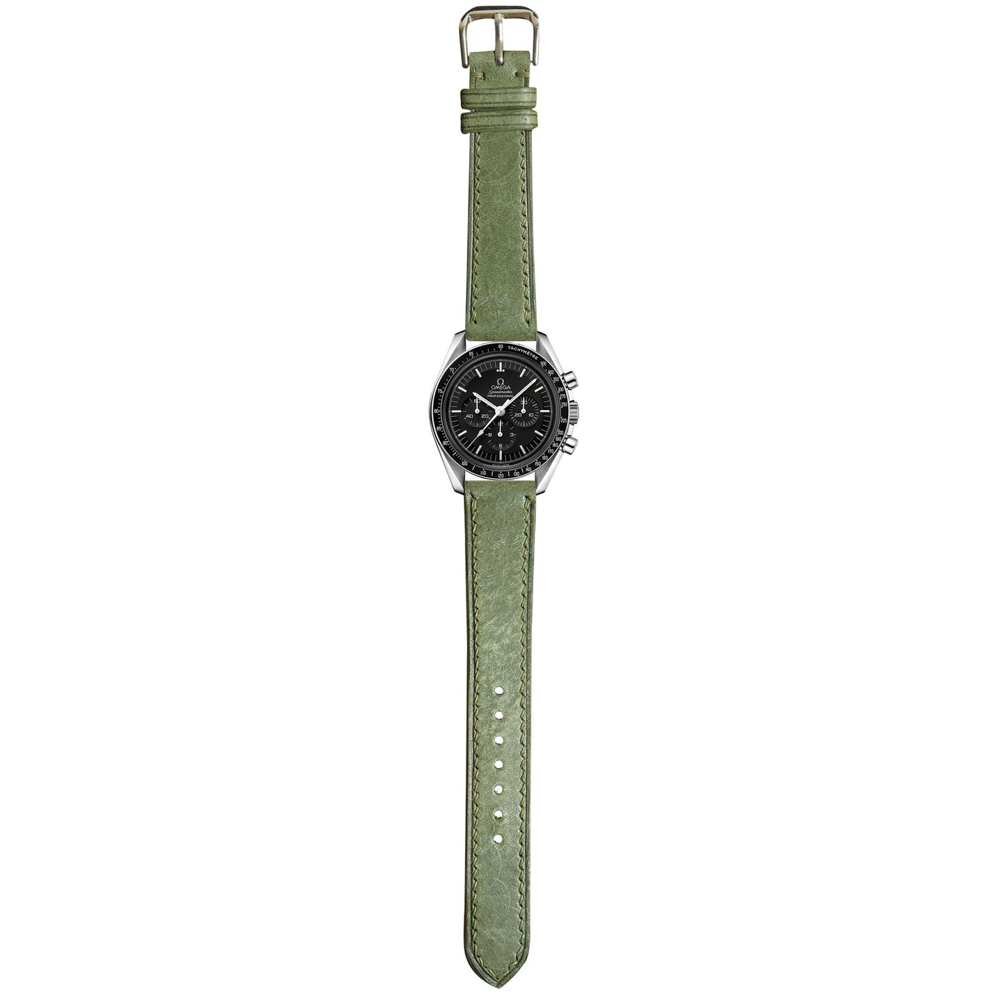 Maya Leather Watch Strap - Dark Green