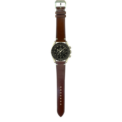Shell Cordovan Leather Watch Strap - Cognac