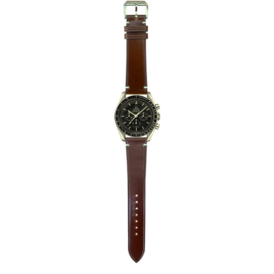 Shell Cordovan Leather Watch Strap - Cognac