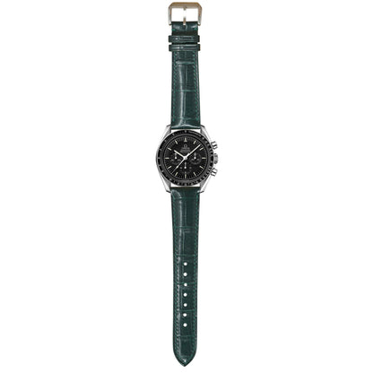 Crocodile Leather Watch Strap - Dark Green