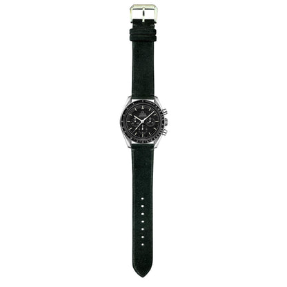 Suede Leather Watch Strap - Black