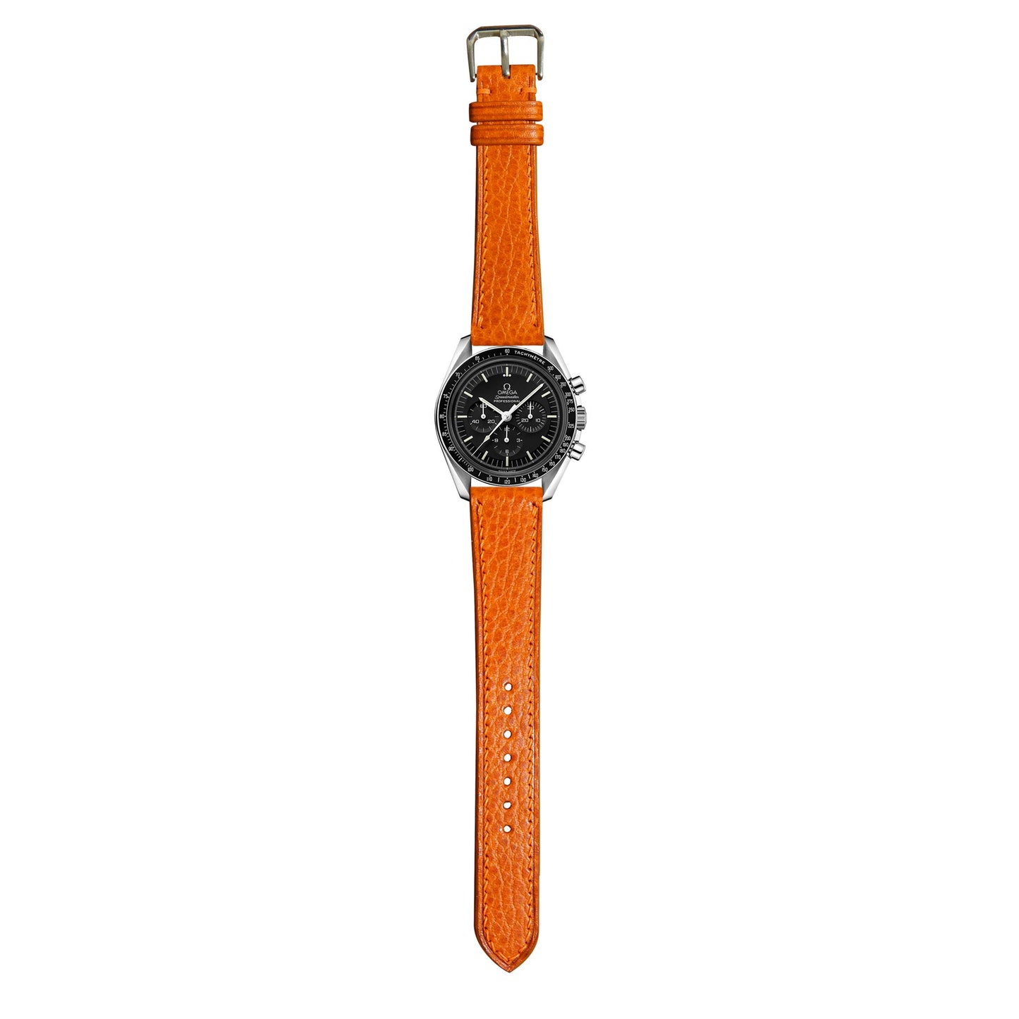Dollaro Leather Watch Strap - Orange