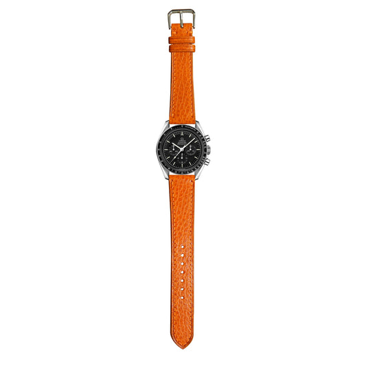 Dollaro Leather Watch Strap - Orange